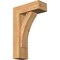 Ekena Millwork Thorton Block Smooth Bracket w/ Offset Brace, Western Red Cedar, 5 1/2"W x 14"D x 22"H BKT0604X14X22THR05SWR - alternate 1